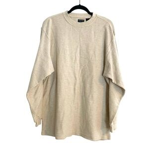 Alexander Julian Colours Mens M‎ Beige Long Sleeve Textured Crewneck Shirt Comfy